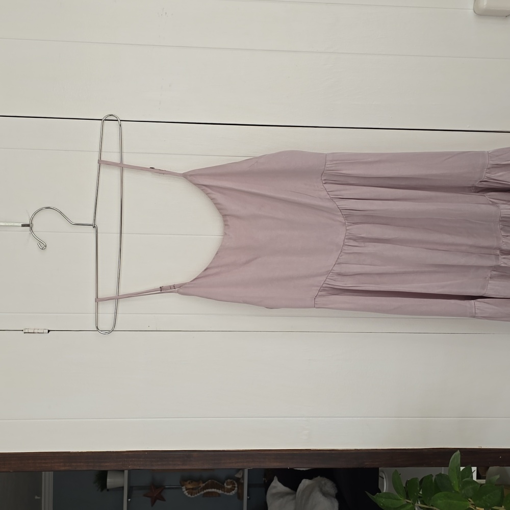 Stillwater spaghetti strap dress with generous slit!